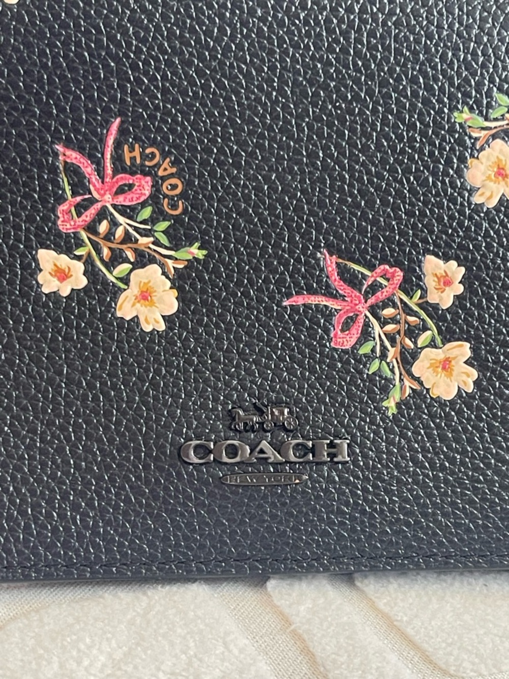 Coach Black Floral Crossbody Bag - Picture 7 of 7